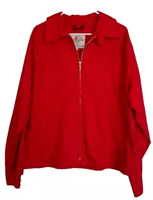 McGregor Jacket Large Red Golf  Vintage Lightweight Cotton NEW • $69.99