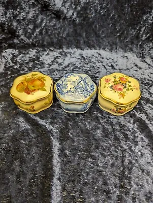 Royal Worcester Set Of 3 Vintage Bone China Pallisy Trinket Boxes • £9.99