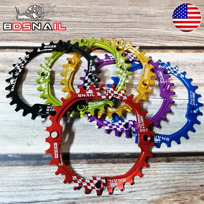 SNAIL 104bcd MTB Bike Chainring 30-42T Round/Oval Narrow Wide Bicycle Chain Ring • $8.90