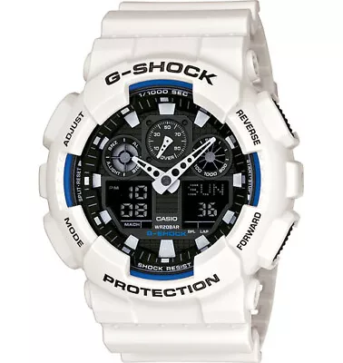 Casio G-Shock Analogue/Digital Mens White XL-Series Watch GA100B-7A GA-100B-7ADR • $144.90