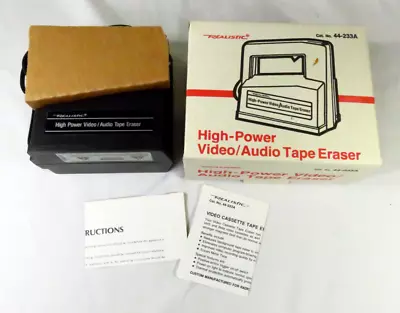 NEW IN BOX Realistic Radio Shack 44-233A High-Power Video Audio Bulk Tape Eraser • $42.95