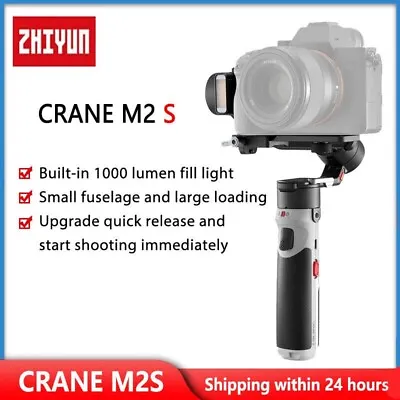 NEW ZHIYUN CRANE M2S 3-Axis Gimbal Stabilizer With LED Fill Light For Smartphone • $404.84