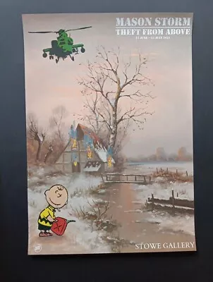 MASON STORM ORIGINAL Theft From Above EXHIBIT POSTER BANKSY Print CHARLIE BROWN • $85