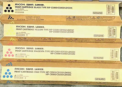 Genuine Ricoh Savin Lanier Toner Set KMCY MP C5000 MP C4000 MPC5000 MPC4000 • $229