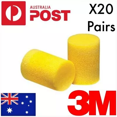 20XPairs 3M E-A-R Classic Uncorded Earplugs PolyBag 312-1201 Class4 NRR29 AU • $9.30