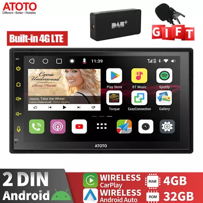 ATOTO S8 7 Inch DAB+ Android Car Stereo GPS 4G LTE 4+32GB Wireless Android Auto • £272.31