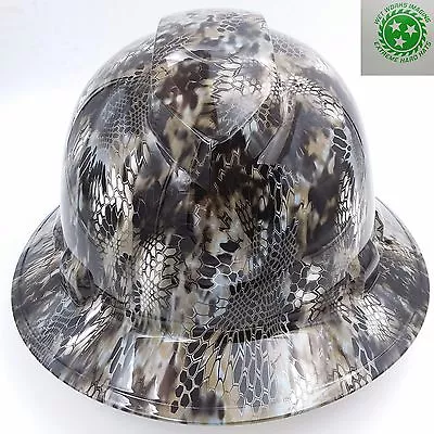 $49.99 • Buy Hard Hat FULL BRIM Custom Hydro Dipped , OSHA Approved KRYPTEK NEPTUNE CAMO NEW 