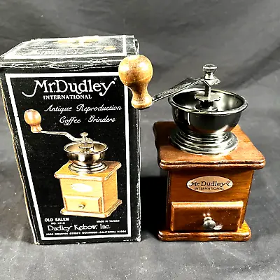 Vintage Mr. Dudley Hand Crank Coffee Grinder Coffee Mill Wood And Metal • $24.99