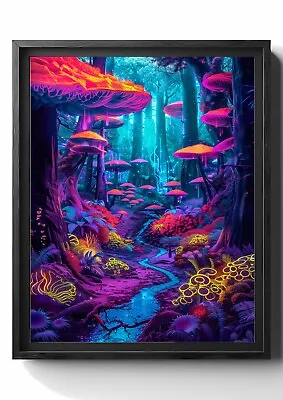 Mushroom Weed Trippy Psychedelic Bedroom Room Wall Art Print Poster A1 A2 A3 A4 • £12.95