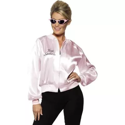 Smiffys Grease Pink Ladies Jacket Women's Fancy Dress • £16.99