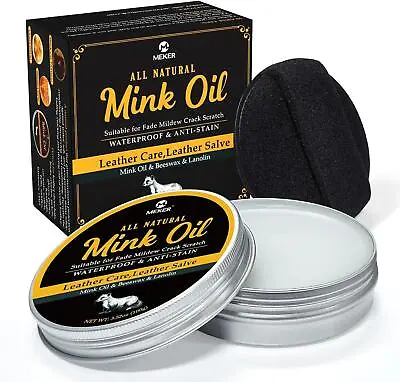 Mink Oil For Leather Boots Leather Conditioner And Cleaner 3.52Oz-All-Natural • $12.99