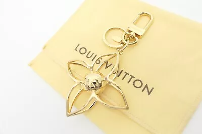 Louis Vuitton Authentic Metal Gold LV Sphere Key Chain Bag Charm Auth • $265