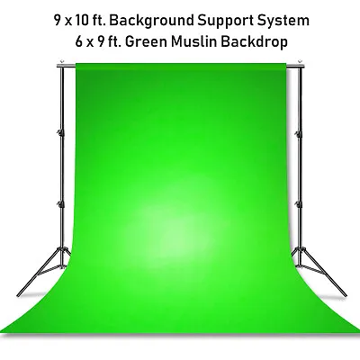 6x9 Ft. Green Screen Backdrop With Background Stand For Studio Light Kit • $55.69