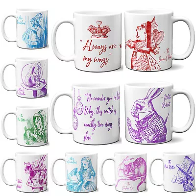 Alice In Wonderland Mug Mad Hatter Birthday Cup Valentines Day Gift • £12.95