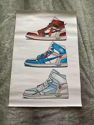 Dunk High Snaker Canavas Wall Art Air Jordan Bedroom Wall Deco Unframed 24x16inc • $41.99