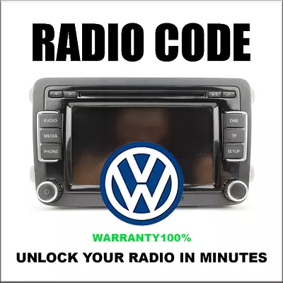 Radio Decoding Volkswagen Rcd510 Rns 315 310 Pin Codes Radio 123 Fast Service • $5.99