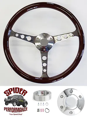 CPP IDIDIT FLAMING RIVER Column Steering Wheel 15  CLASSIC MAHOGANY • $199.95