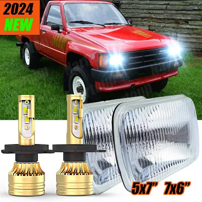 PAIR Super Bright 5X7  7x6inch Rectangle LED Hi/Lo Headlight For Toyota Pickup • $114.49