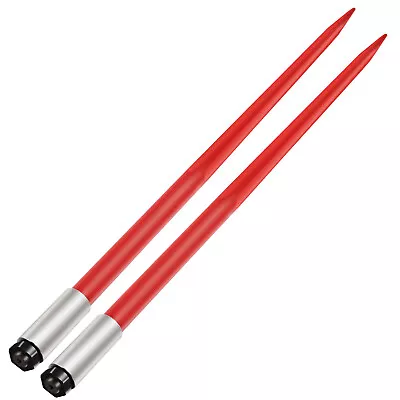 2pcs 49  Square Hay Bale Spear 3000lbs Capacity Red Skidsteer Accessories • $148.99