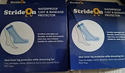 £7.99 • Buy 2 X  Stride On Waterproof Cast & Bandage Protectors ADULT SHORT LEG Brand New