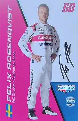Signed 2024 Felix Rosenqvist Indy 500 Meyer Shank Racing Hero Card 4x6 • $14.99