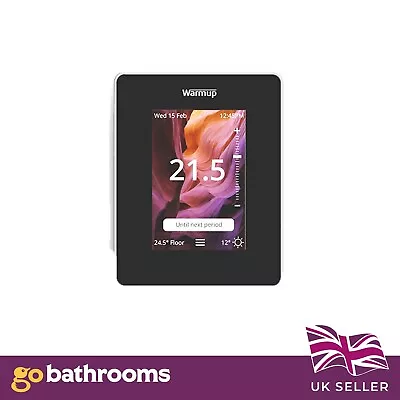 Warmup 6iE Smart Thermostat WiFi Touch Screen Underfloor Heating Control |Onyx • £163.77