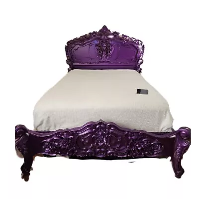 Queen Size  Designer French Style Handcrafted Mahogany Rococo Gothic Bed Frame • $1699