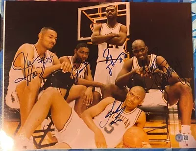 Michigan Fab Five Signed / Auto 11x14 Photo—Webber Howard Rose King Jackson • $2245