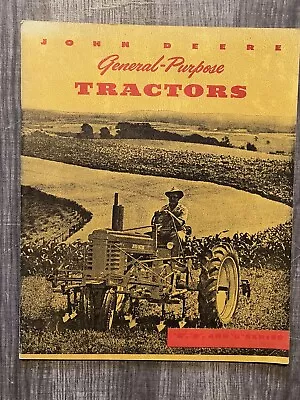 1930s John Deere General Purpose Tractor Sales Brochure Advertising Model A B • $29.95