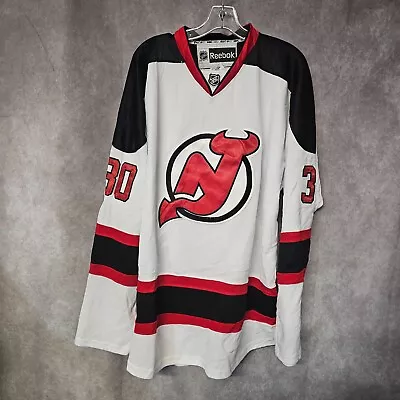 Reebok CCM New Jersey Devils Martin Brodeur 30 White Jersey Mens 56 2XL Strap • $49.99