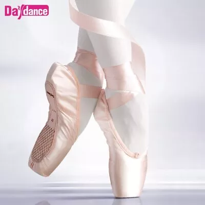 Girls Ballerina Ballet Pointe Shoes Pink Red Women Satin Canvas Ballet Shoes  • $35.92