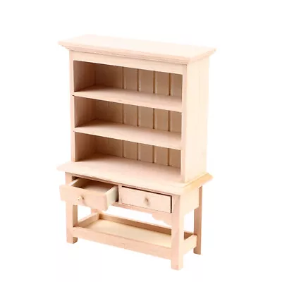 1:12 Dollhouse Miniature Wooden Rack Bookcase Model Furniture Accessories • $20.10