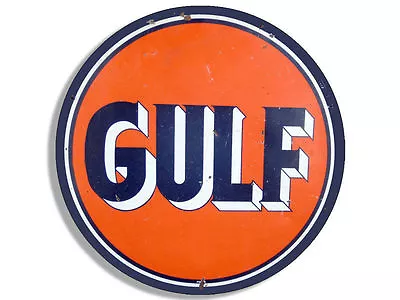 4  Vintage Gulf Gasoline Motor Oil Car Bumper Decal Usa Made • $16.99