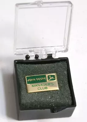 Vintage John Deere Dealer Manager's Club Hat Lapel Pin Tie Tac With Case • $7.99