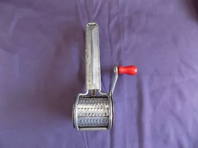 Vintage Mouli Rotary Hand Cheese Grater ~ Red Handle ~ Made In France • $12