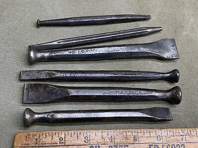 Vintage Collection Of 6 Mason's Chisels. Marble. Named • £120
