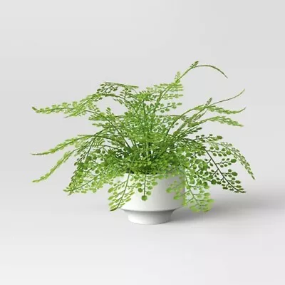 Large Fern In Modern Pot Artificial Hair Arrangement - Threshold • $16.95