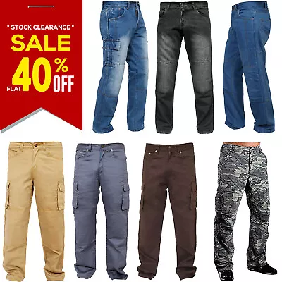 Mens Motorcycle Jeans Motorbike Pants Aramid Lining Trousers Hip Knee Protectors • £29.99