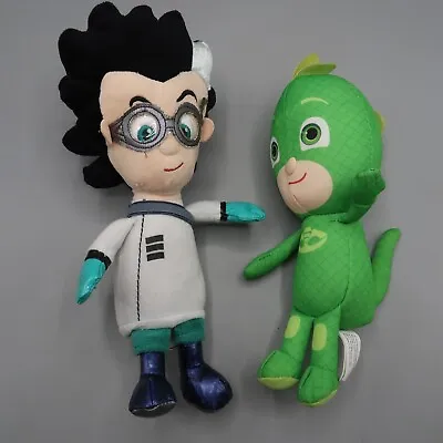 Disney PJ Masks LOT Of 2 Gekko & Mad Scientist Romeo Plush Dolls Just Play Toy • $12