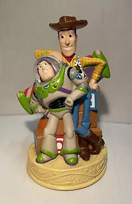 Vintage Disney Toy Story Plastic Money Box Buzz And Woody Money Bank • $45