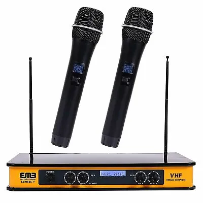 Dual Handheld Wireless Microphone Cordless Receiver For Church Karaoke W/ Echo • $59.99