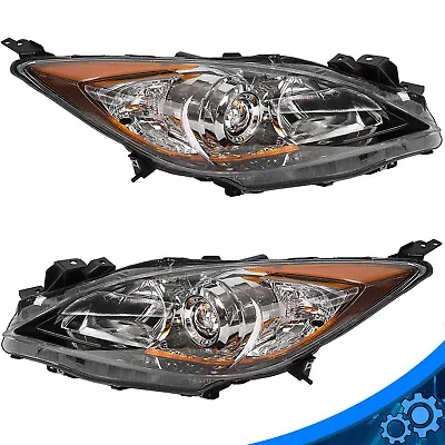Headlights Assembly For Mazda 3 Sport 2010 2011 2012 2013 Front Lamps One Pair • $99.85