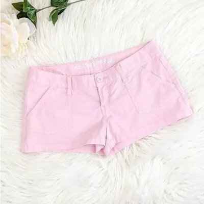 Mossimo Supply Co Pink Low Rise  Fit 6  Short Cuffed Shorts Sz 5 Womens Y2K 90s • $15