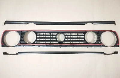 $238 • Buy VW Golf MK2 GTI Headlight Grille WIth Trim Set 1984 - 1992 Red Line Stripe NEW