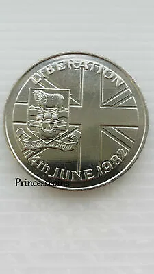 1982 Falkland Islands Liberation Crown Size 50p Fifty Pence Km#18 • £11.99