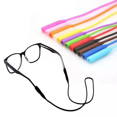 £2.99 • Buy Silicone Elasticated Eyeglasses/Glasses Cord Strap Holders - 16 COLOURS - UK