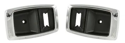 New! 1979-1993 Ford Mustang Chrome Inside Interior Door Handle Trim Bezels Pair • $20.75