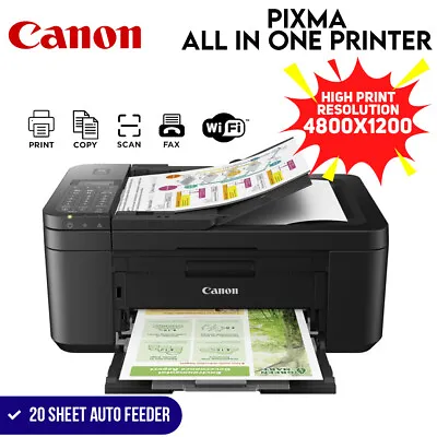 $169.99 • Buy Canon Wireless Pixma TR4660 Printer All-In-One Home Inkjet Color Print Scan Copy