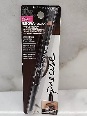 Maybelline NY Brow Precise By Eyestudio Shaping Pencil #260 DEEP BROWN • $7.75