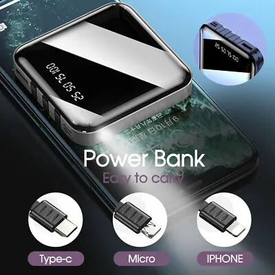 $17.99 • Buy Portable Power Bank 10000mAh Mini USB Pack LED Battery Charger For Mobile Phone